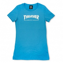 Футболка Girls Thrasher Mag Logo Short Sleeve Голубая